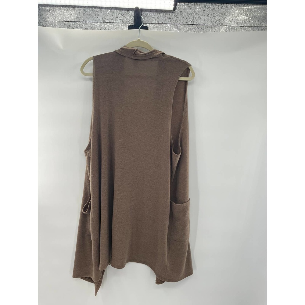 Honeyme curvy sleeveless cartigan XL Brown - Picture 4 of 4